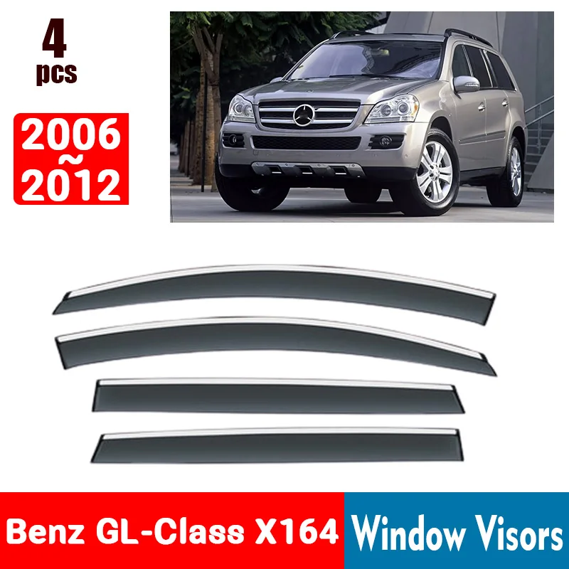 

Для Benz GL-Class X164 2006-2012 оконные козырьки защита от дождя оконная крышка от дождя дефлектор тент щит вентиляционное отверстие защита тени крышка отделка