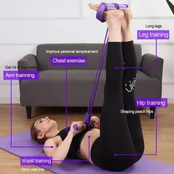 Home Gym Resistance Bands - 4 Elastic Tubes for Full Body Workouts, Abdominal Exercises, Rowing Machines, And Fitness Equipment