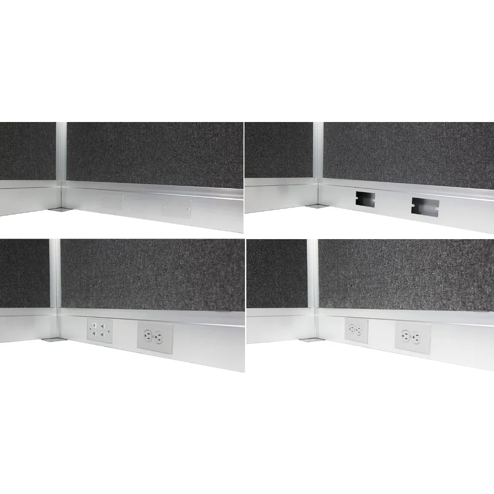 Pre-Configured Hush Panel Electric Cubicle | Workstation Divider Walls | Cubicle Privacy Panels | Office Partition Walls
