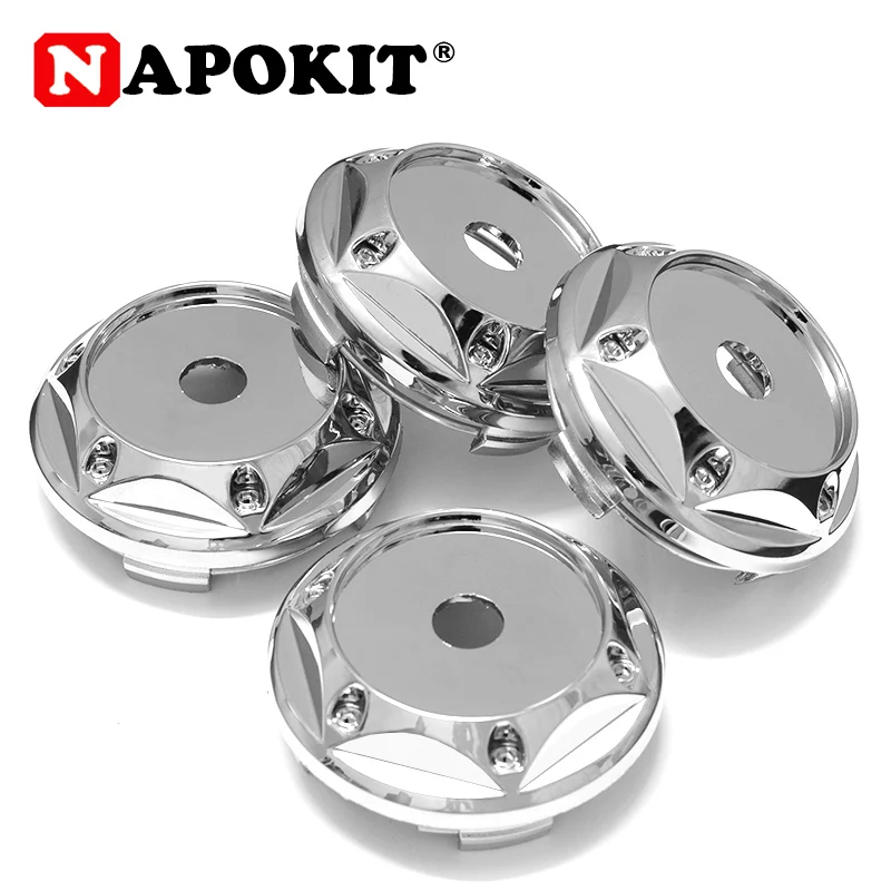 4Pcs 68mm fit 45mm Logo Car Vehicle Wheel Rim Center Hub Cap Cover No Logo Car Rim Hubcap Chrome ABS Plastic Car Wheels Parts