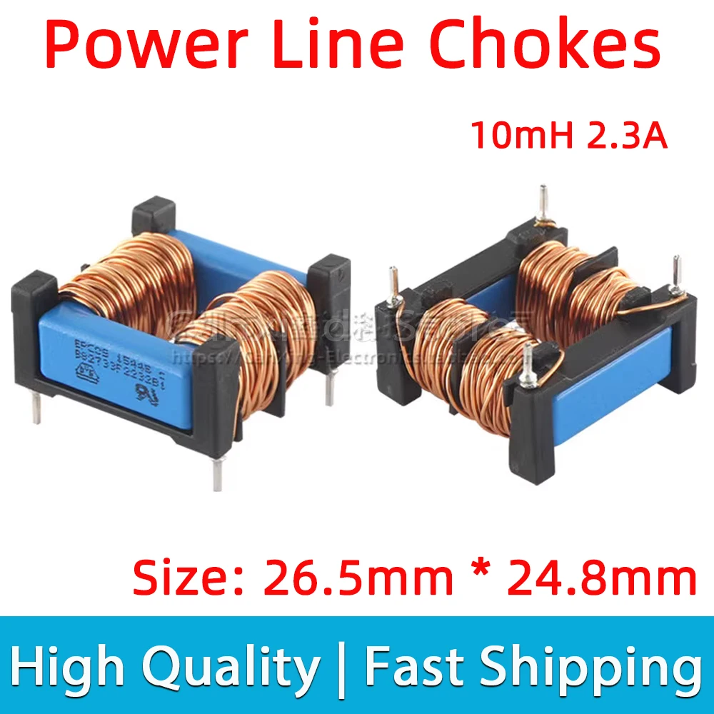 2pcs B82733F2232B1 Common Mode Power Line Choke Coil Inductor Filter Inductance 10mH 2.3A Current Compensated Core Double Choke