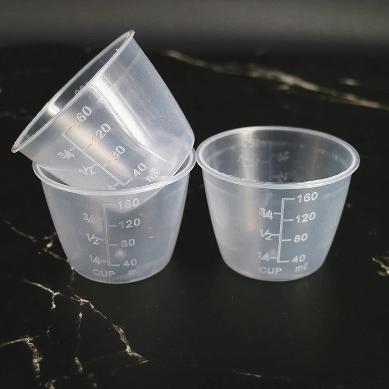 Useful 10 Pcs Food Grade Plastic Rice Measuring Cup Rice Cooker Measurement Tools for Dry and Liquid Ingredients (160ml)