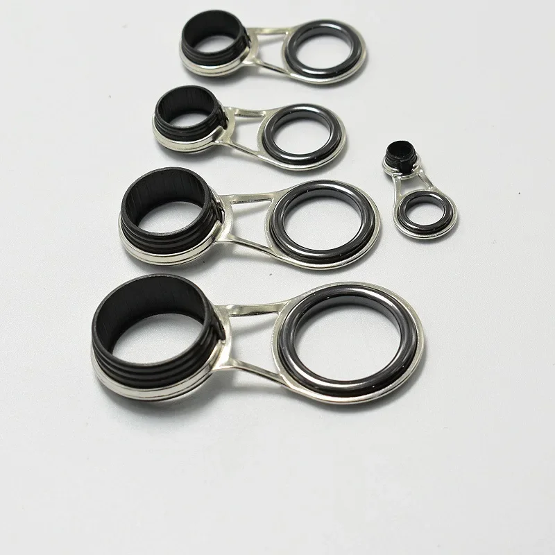 Fishing Rod Guide Ring Stainless Steel Guide Eye Ceramic Wire Ring Fishing Rod DIY Accessories
