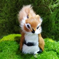 1pcs 17CM Charming Lifelike Squirrel Figurine - Realistic Furry Animal Decor For Home & Garden, Perfect Gift Idea