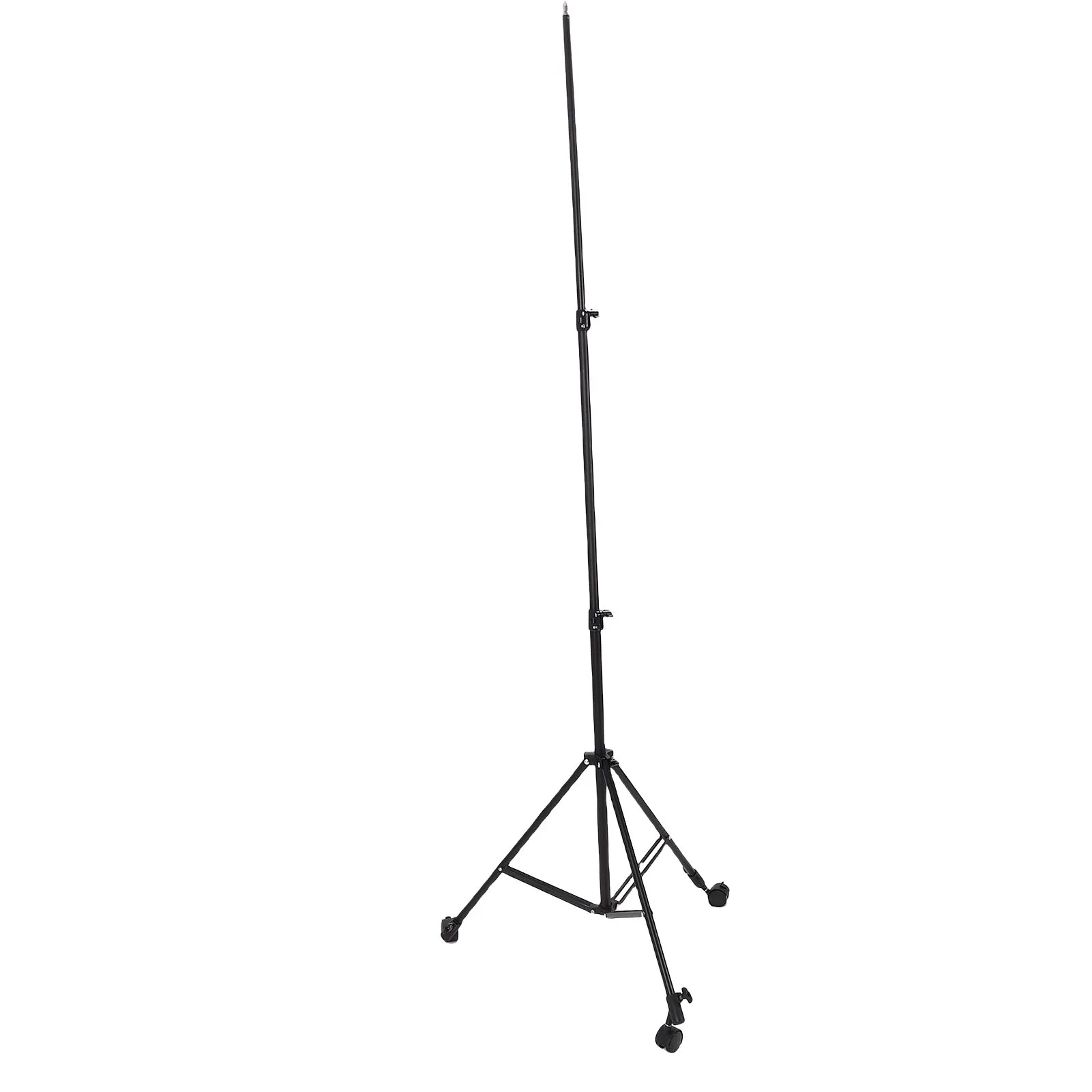 Photography Light Tripod Foldable Nylon Metal Practical Photography Light Stand with  Brake Wheels for Video Recording