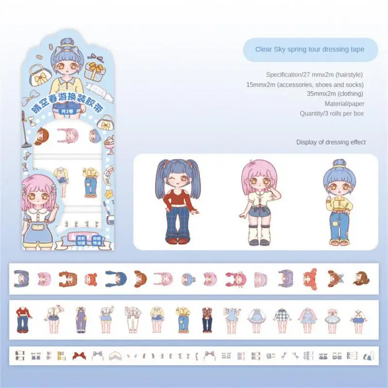 Antique Girl Durable High Quality Easy To Use And Remove Vibrant And Eye-catching Design Colored Diary Washi