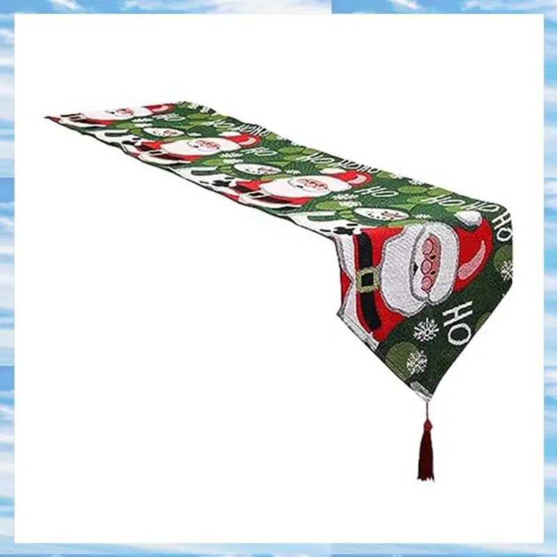 T31c-toalha de mesa de natal padrão de natal toalha de mesa lavável dacron para o natal, inverno, feriado dura