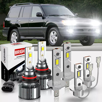 For Lexus LX470 1998-2007 6x 9005 H1 LED Headlight Bulbs Hi / Lo + H3 9055 Fog Light Kit 6500K 20000LM Super Bright DRL