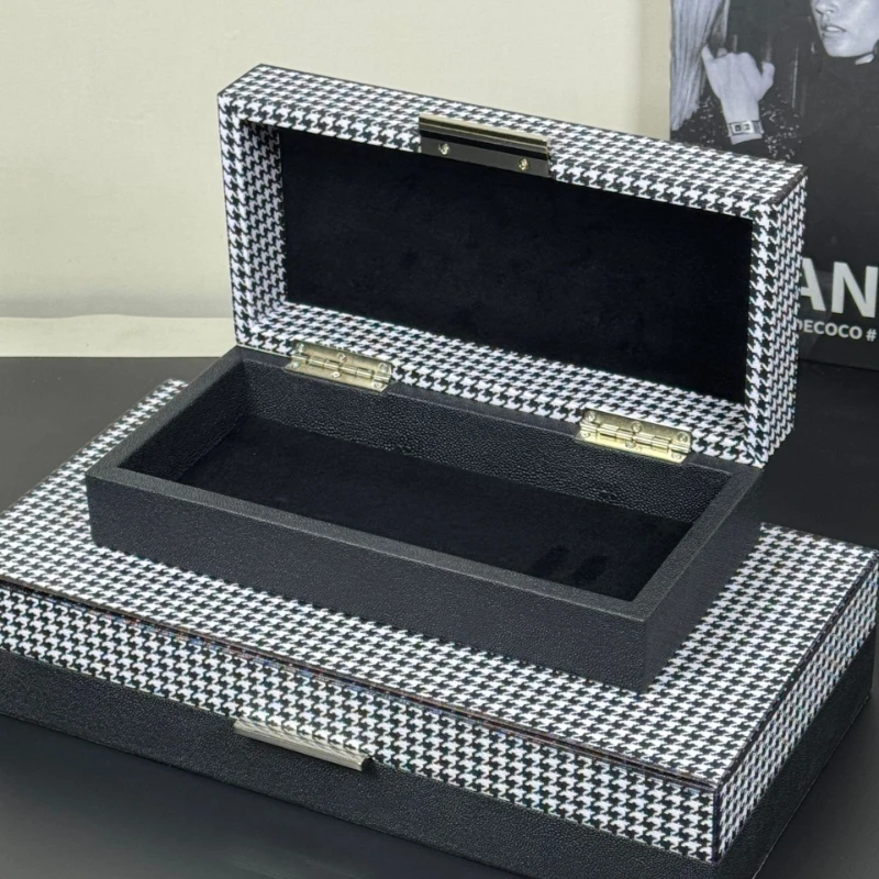 Leather Jewelry Storage Box Large Desktop Jewelry Organizer Case Earrings Bracelet Boxes Luxury Multifunctional Storage Cases