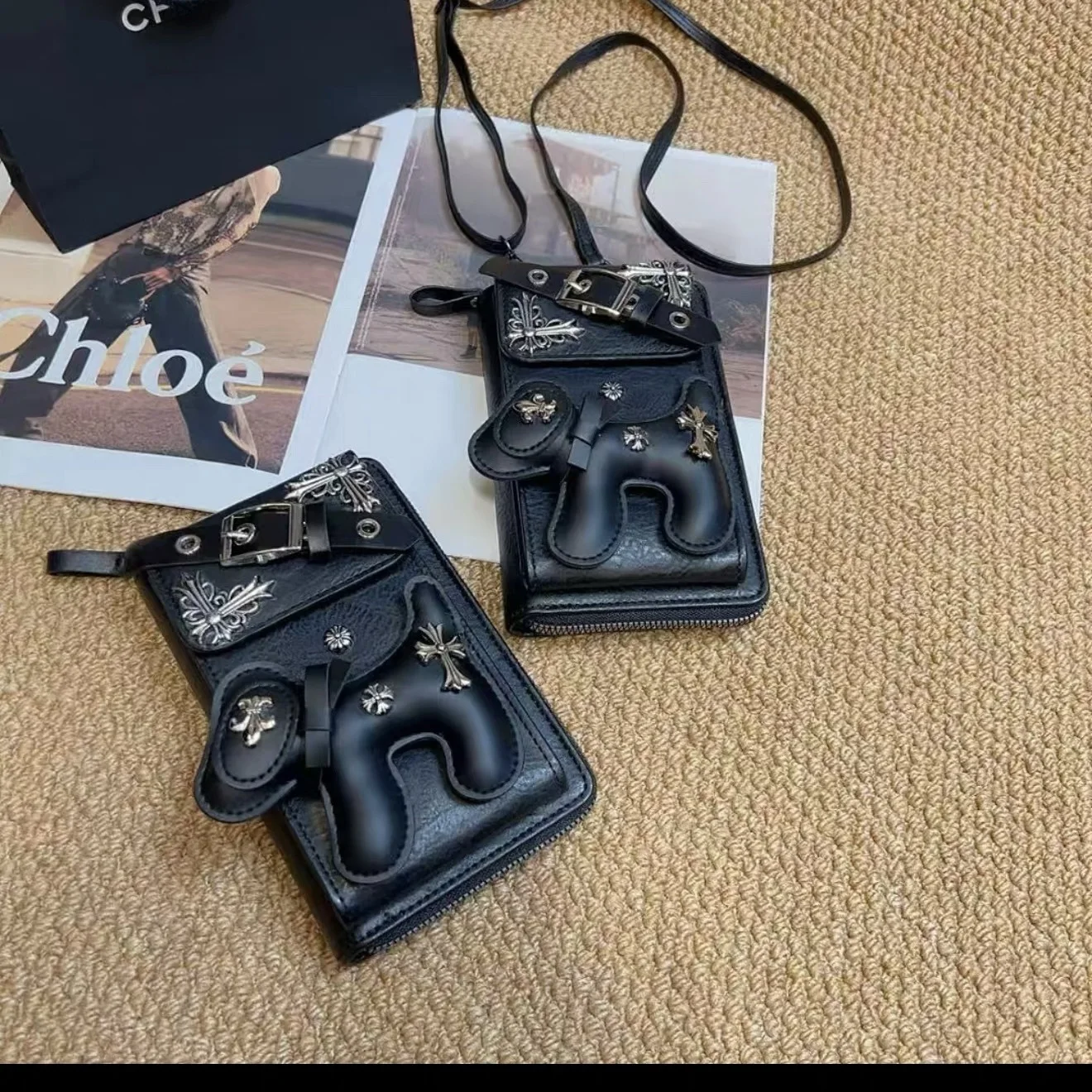 Fashionable Crossbody Phone Bag Women's Shoulder Bag Stylish Versatile British Style Pure Color Zipper Closure Daily Use