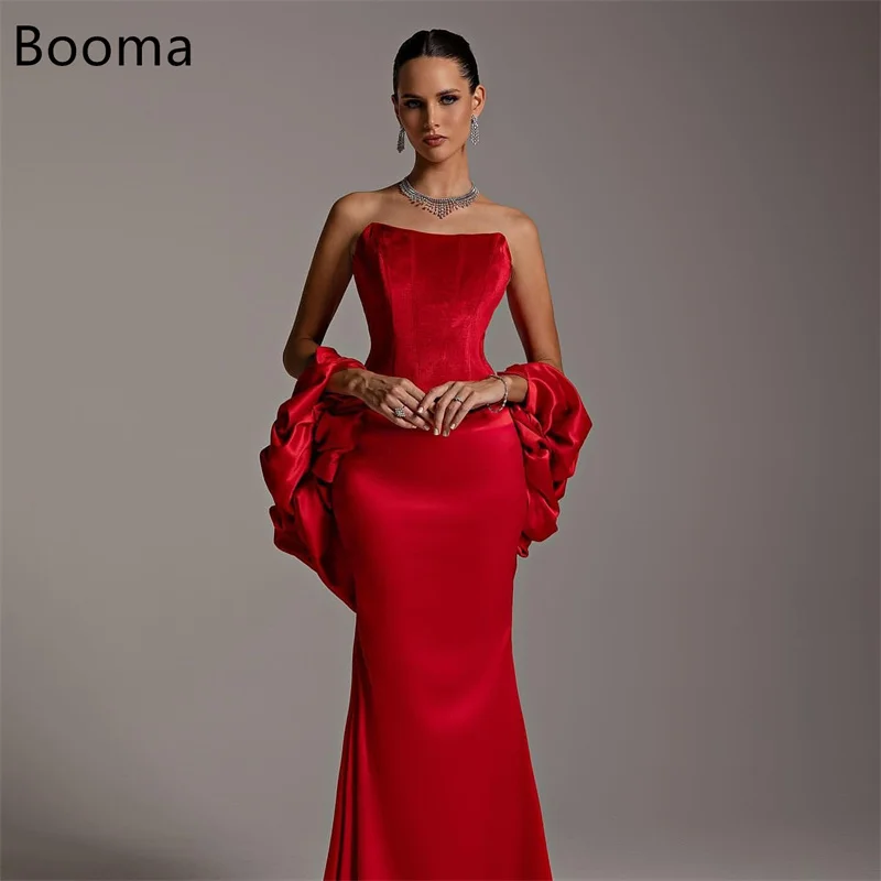 

Booma Elegant A-Line Evening Dresses Off The Shoulder Long Formal Party Gowns for Women Saudi Arabic Prom Gown Customize