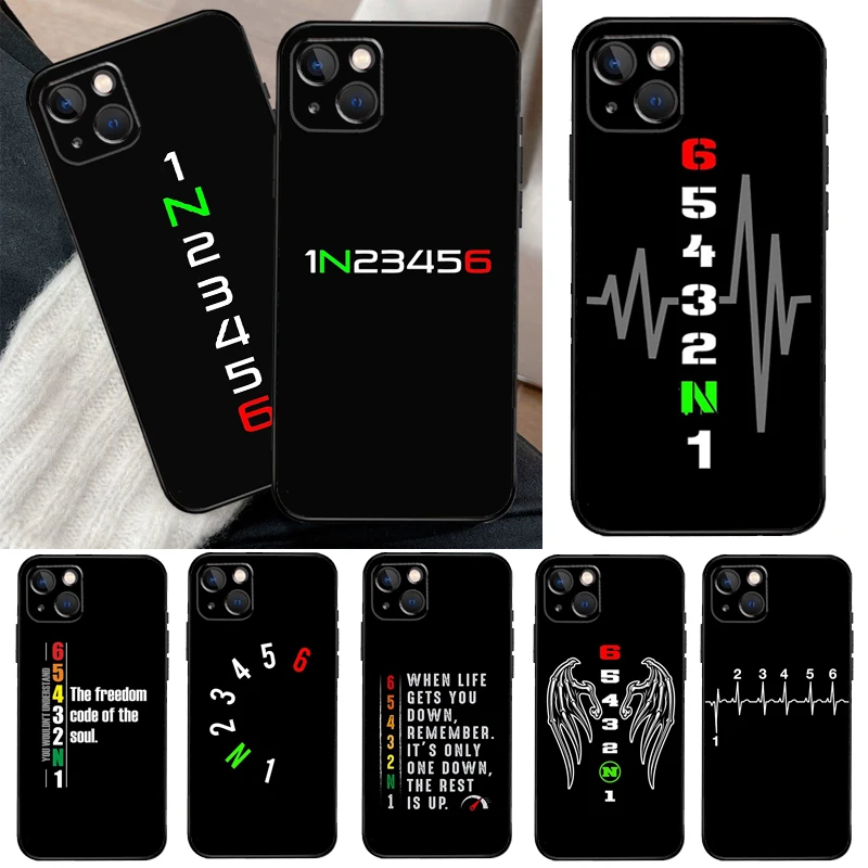 1N23456 Motorcycle Case For iPhone 13 Pro Max 11 12 Mini 6S 7 8 Plus SE 2020 2022 X XR XS MAX Cover Coque