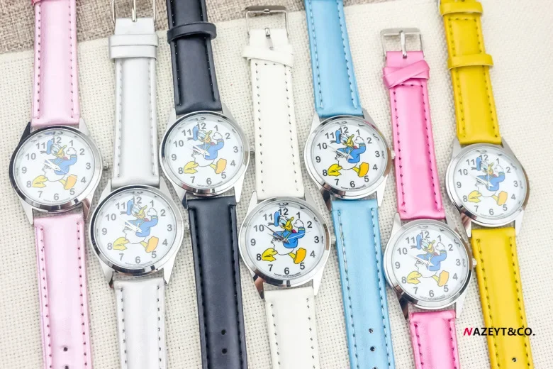 

Disney Donald Duck Children's Watch Cartoon Anime figure PU Belt Analog Digital QuartzWatch kids Electronic Watch Birthday Gifts