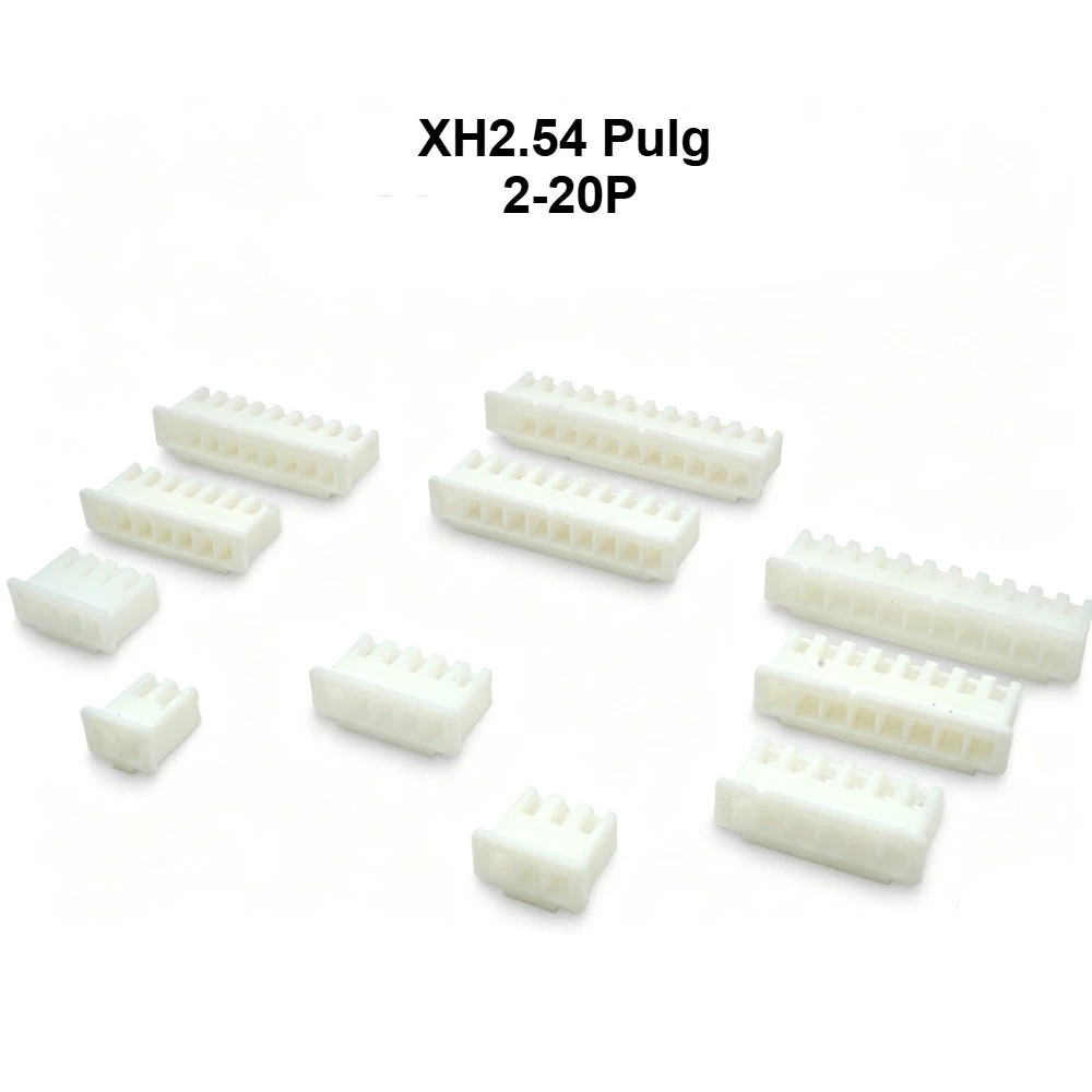 500PCS XH2.54 Rubber Shell Plug 2.54mm Spacing 2P3P4P5P6P7P8P9P10P-20P Connector Plug