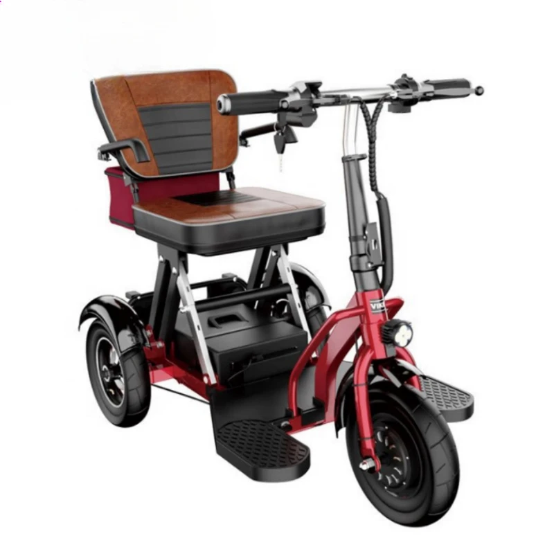 3 wheel Electric electric handicapped scooter Foldable For Elderly Lightweight Folding Mobility Scooter  Elderly