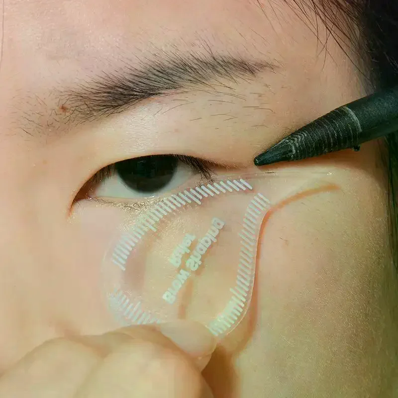 ティアドロップアーチ眉マッピングツール 1分で眉を整えるルーラーテンプレートステンシル 速く描けるPMU眉毛ヘアストロークアイライナー