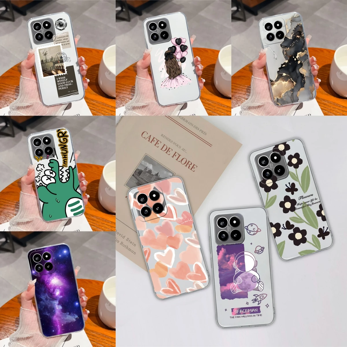 For Xiaomi 14 5G Case Cute Pilot Cartoon New Design Style Clear TPU Soft Silicone Shell For Xiaomi 14 Pro 5G Prevalent Fundas