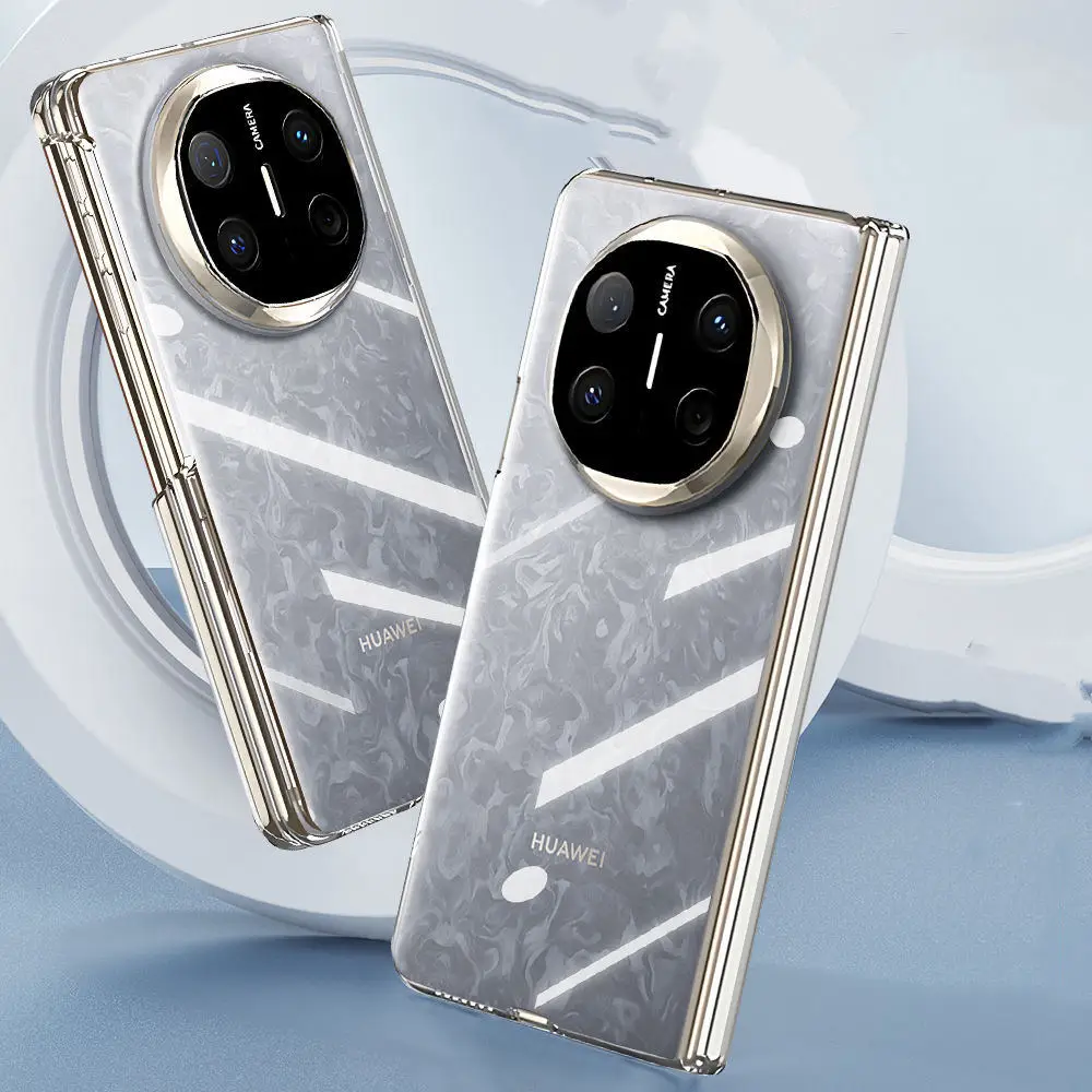 

Тонкий прозрачный защитный чехол с двойным шарниром для Huawei Mate X6 X5 X3, бронированная крышка