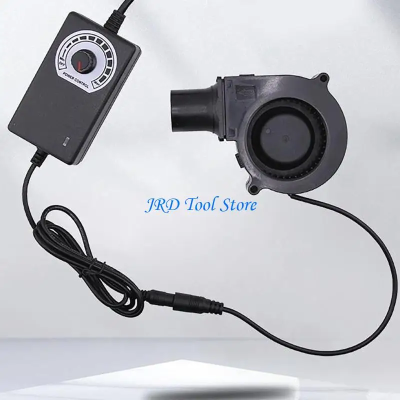 

A2UD 100-240V Speed Regulating Blower 12V Grill Stove Outdoor Mobile Portable with Small Air Collecting Duct Blower