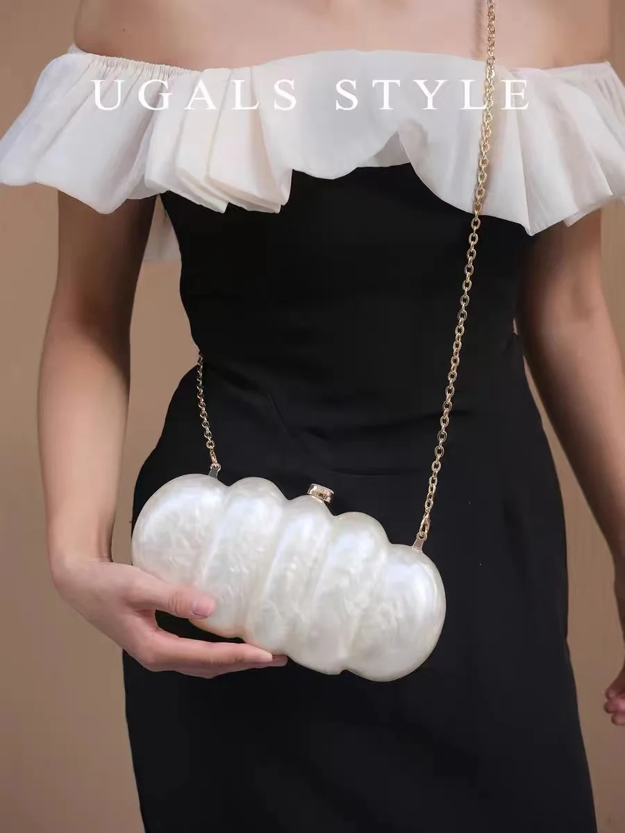 

Luxury Shimmer Striped Acrylic Women's Handbag Fashion Evening Bag Wedding Party Clutch Purse Female Shoulder Crossbody Bag