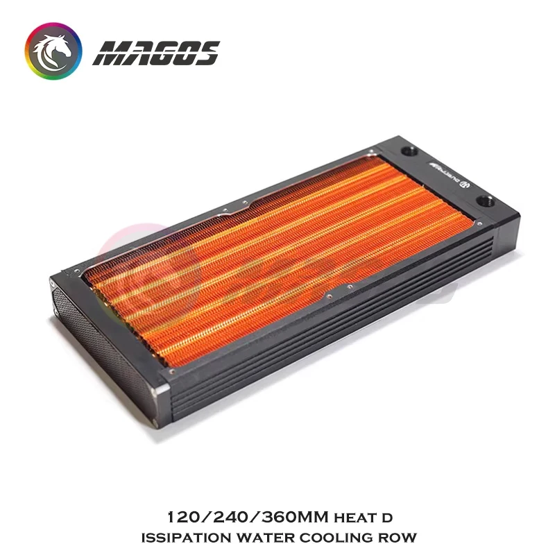 Imagem -05 - Radiador de Água de Cobre Completo Placa de Água Vermelha Fin Linha Fria para Cpu Gpu Ram Resfriador de Ventilador Trocador de Calor 120 mm 240 mm 360 mm