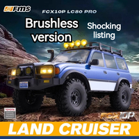 Fms Fcx10pro 1/10 Brushless Version Rc Remote Control Climbing Car Lc80 Dual Speed Wave Lock 2/4wd Switching Land Cruiser Model