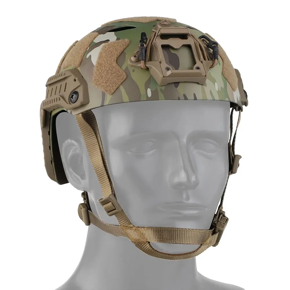 Cepat SF Helm Super High Cut Taktis Airsoft CS Permainan Perang Helm Protive Multifungsi DIY