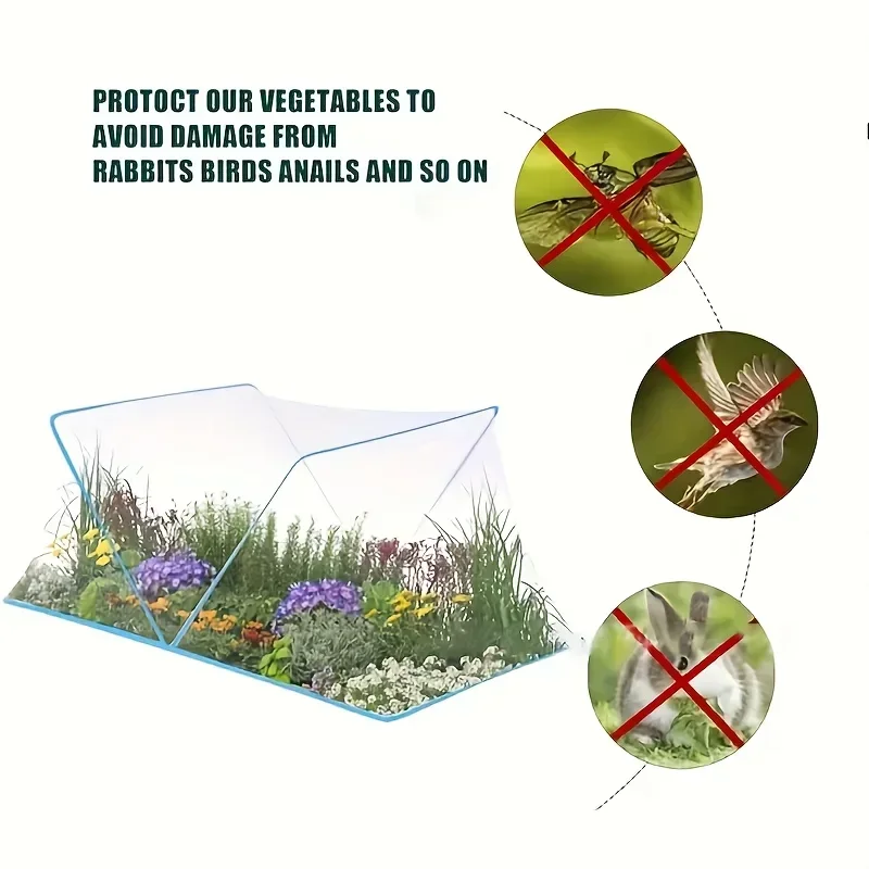 

Top Quality1Pc Garden Plant Protective Cover Insect Bird Net Anti-Pest Barrier Breathable Reusable For Vegetables Flowers Fruits