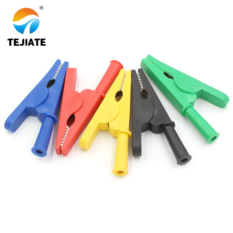 Test clip opening 20mm pure copper alligator clip 4mm plug-in safety sheath test clip / high voltage and high current 50A