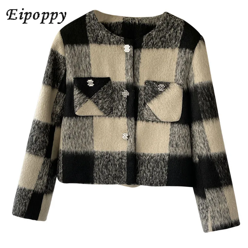 سترة صوفية منقوشة عتيقة ، سترة شتوية أنيقة ، جديدة