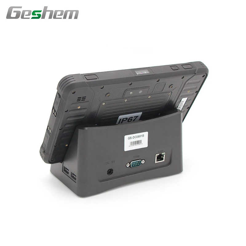 Geshem 8 Inci 5G Android12 1000 Nits Layar Baca Sinar Matahari Tablet Kasar Profesional Industri yang Dapat Dibaca