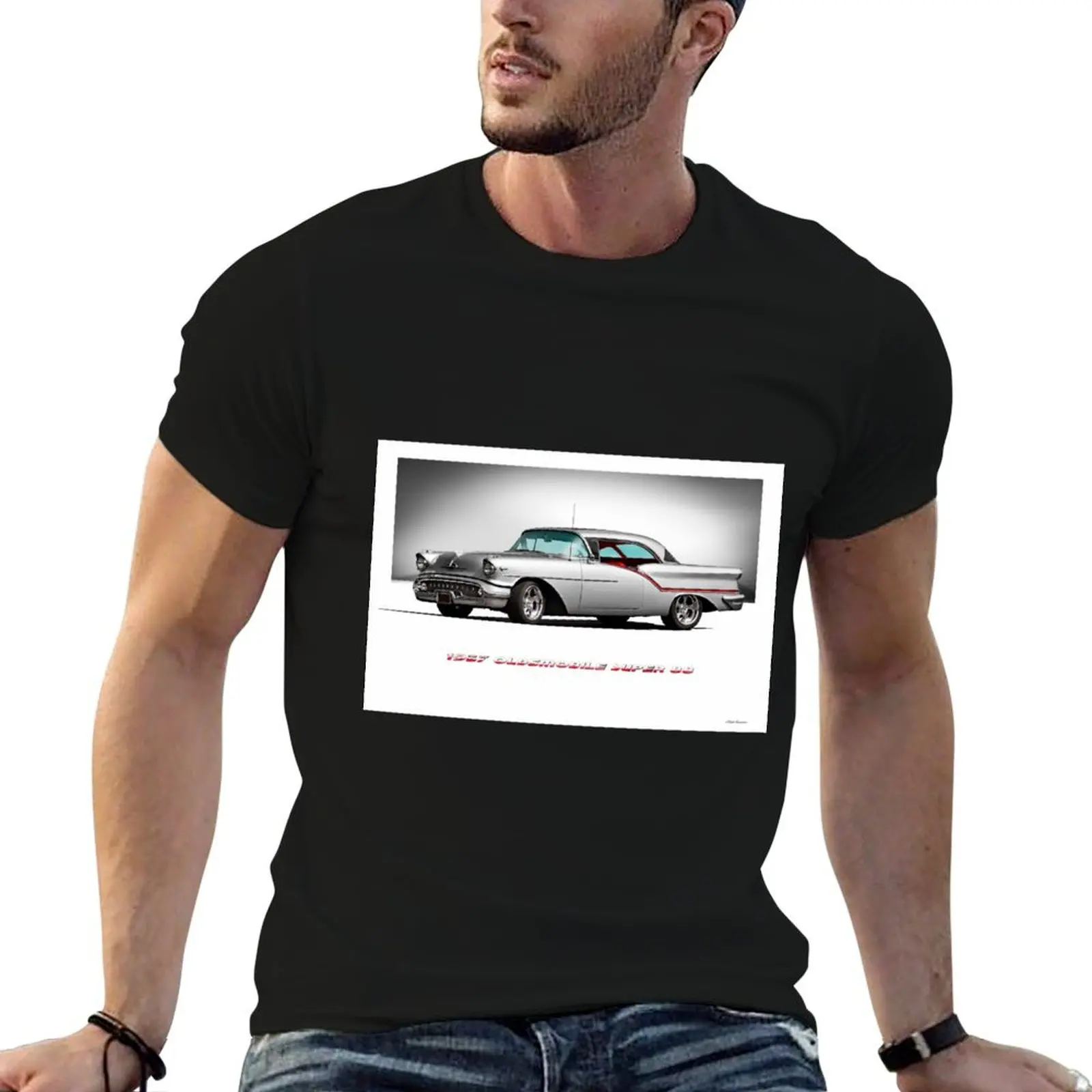

1957 Oldsmobile Super 88 Custom Hardtop T-Shirt t shirts for man cotton soft men t shirt cotton 100% T-Shirt