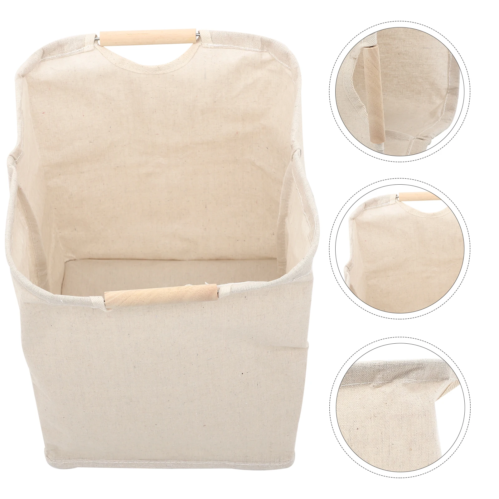 

Wood Handle Foldable Laundry Hamper Large Storage Basket Household Clothes Organizer Bedding Container Home Accessories Dirty