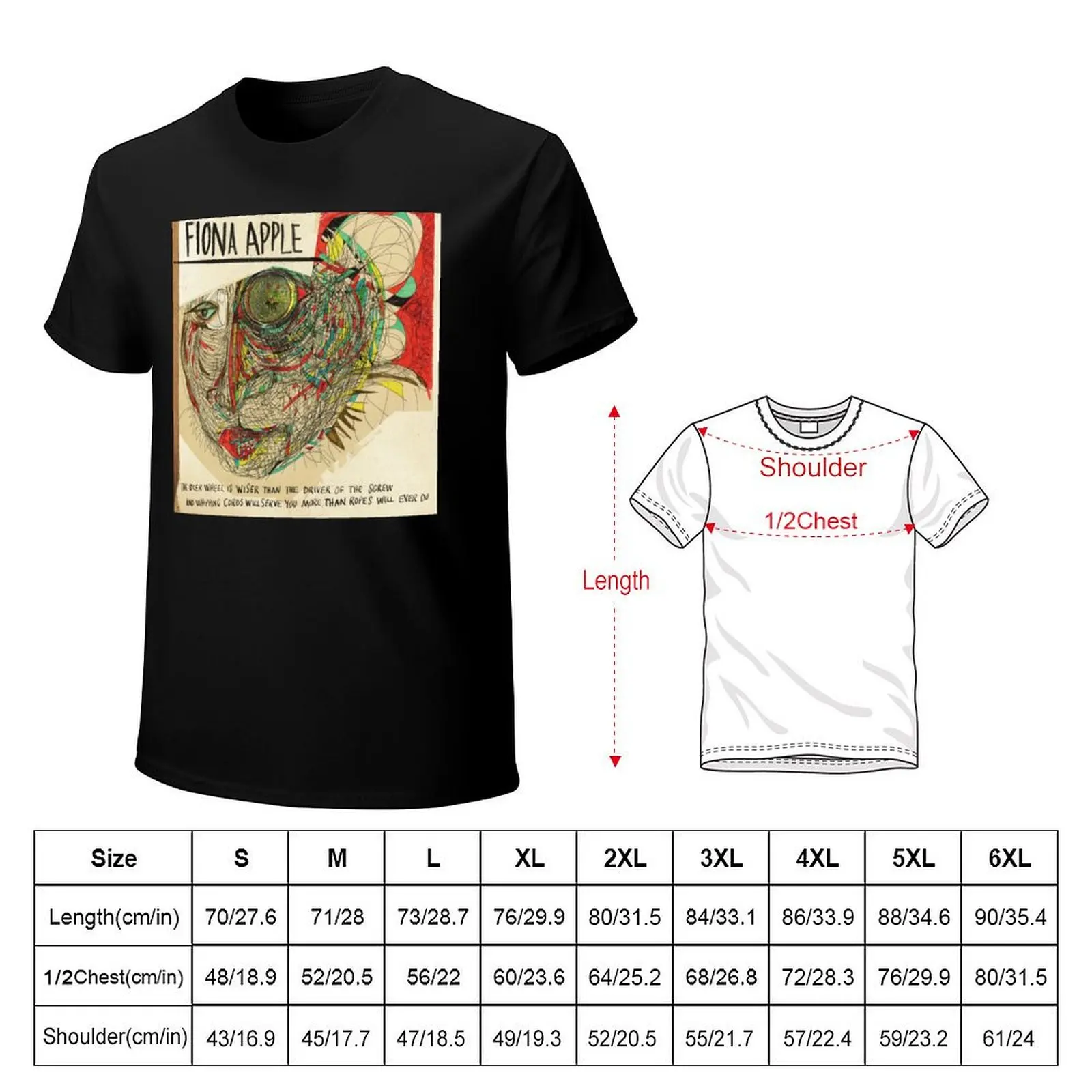 fiona the idler wheel is wiser 2022 masfeb T-Shirt custom t shirt summer top cute clothes summer tops men t shirts high quality