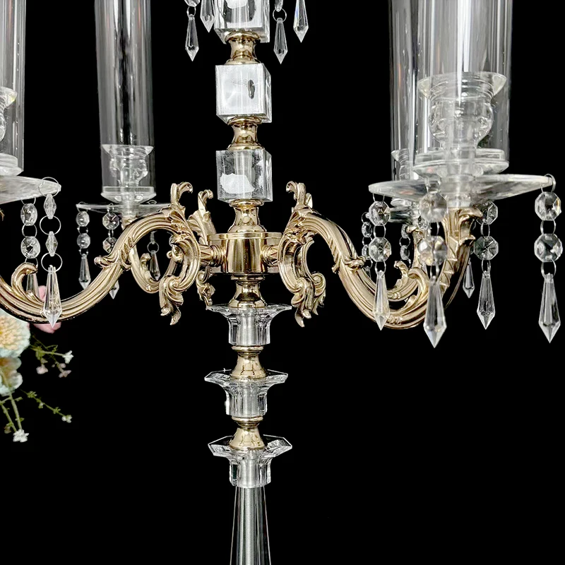 Luxuriöse Klare Acryl-Kerzenhalter für Hochzeitstisch-Dekoration, Heim- und Hoteldekoration – Detail 3