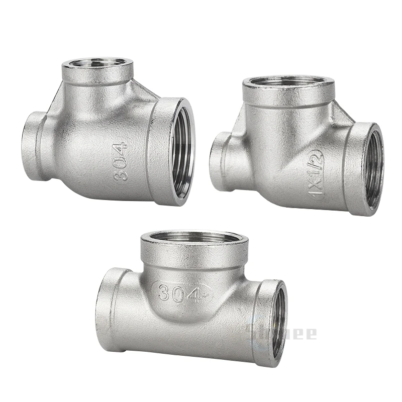 1/4 1/2 3/4 BSP Female Male Thread Tee Type Reducing Stainless Steel Elbow Butt Joint Adapter Adapter Coupler Plumbing Fittings