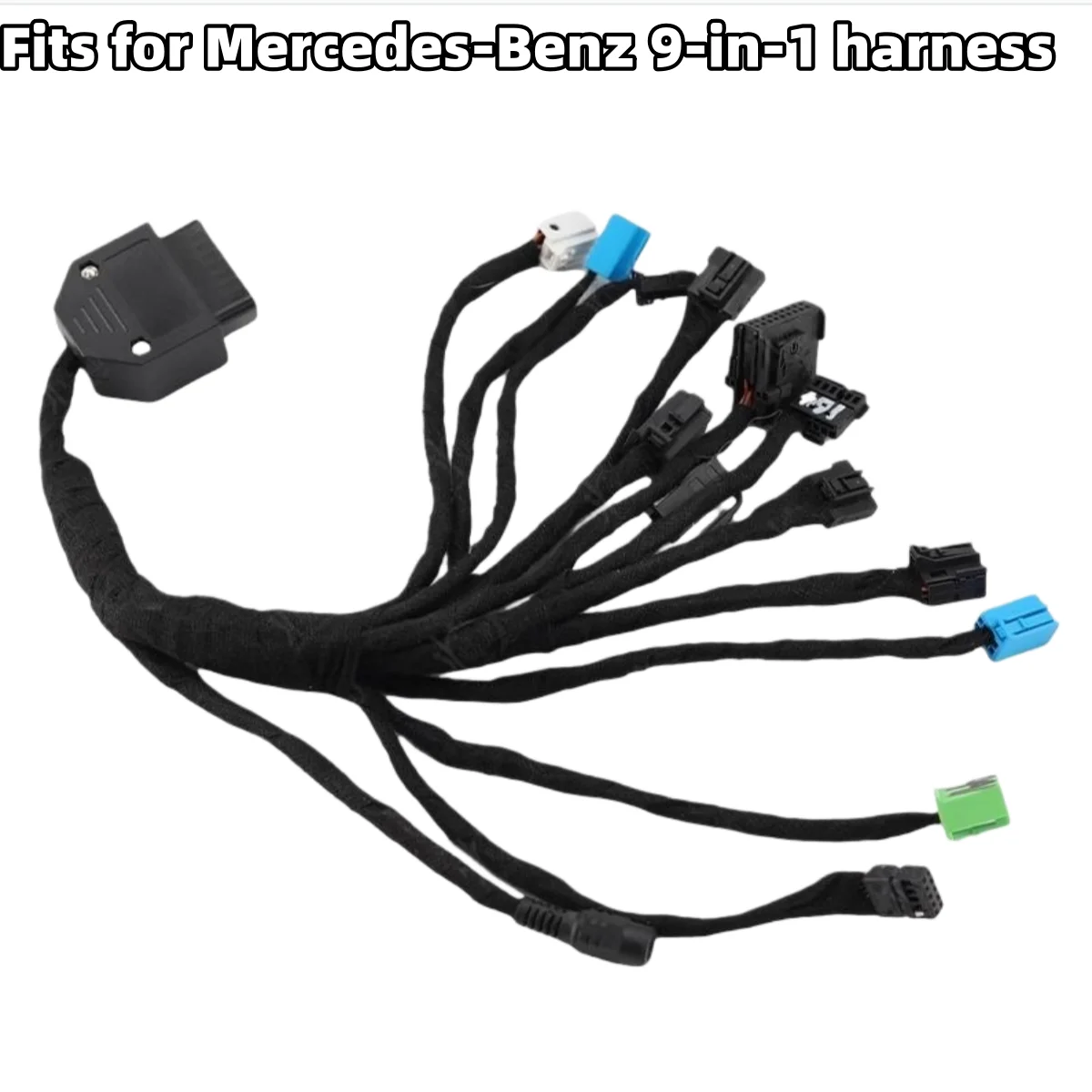 

Подходит для Mercedes-Benz 9-в-1, соединительный ключ и ремонтный жгут проводов замка рулевого управления, жгут проводов испытательной платформы замка ELV.