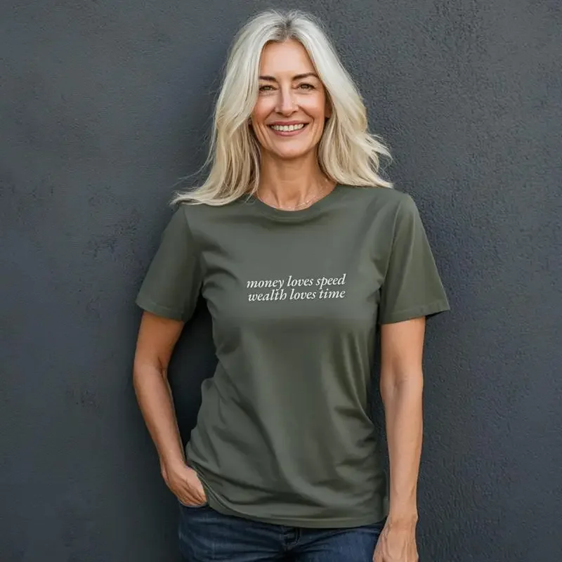 Money Loves Speed Wealth Time T Shirt Finance Advisor Inspirational Financial Wisdom Top