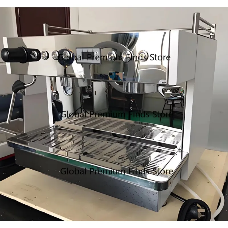 Professional Commercial Espresso Maker Rotary Pump Dual Boiler Semi Automatic Coffee Machine