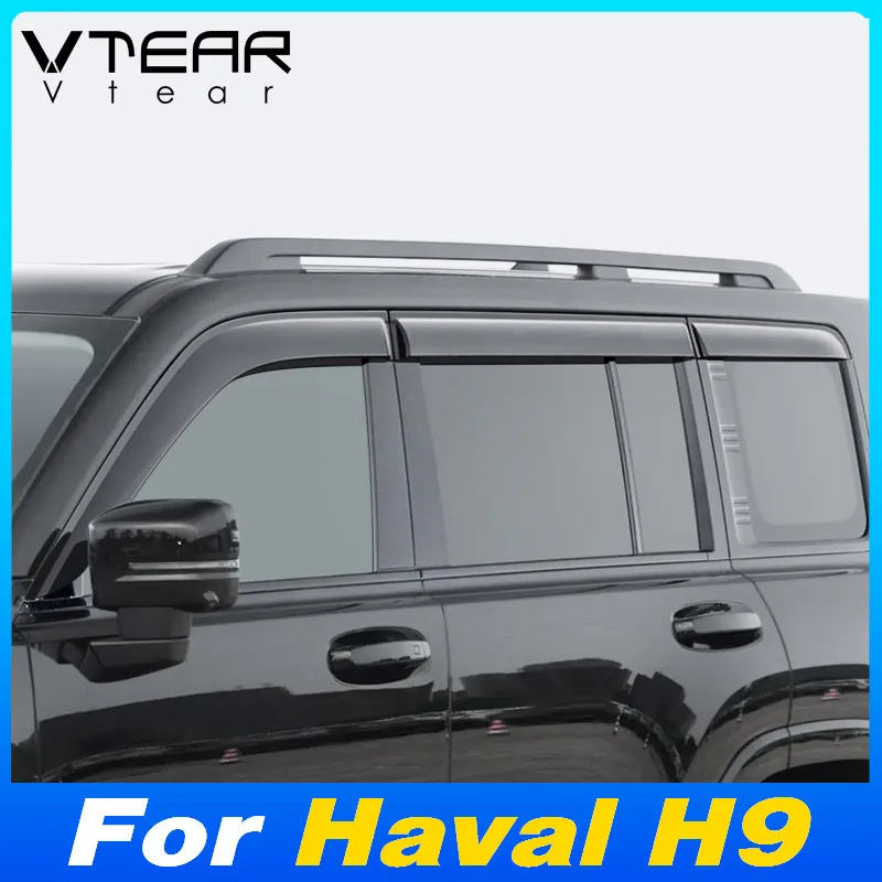 

Vtear Car Windows Visor Cover Rain Awning Deflectors Shade PVC Stickers Moulding Exterior Decoration For Haval H9 MK2 2024 2025