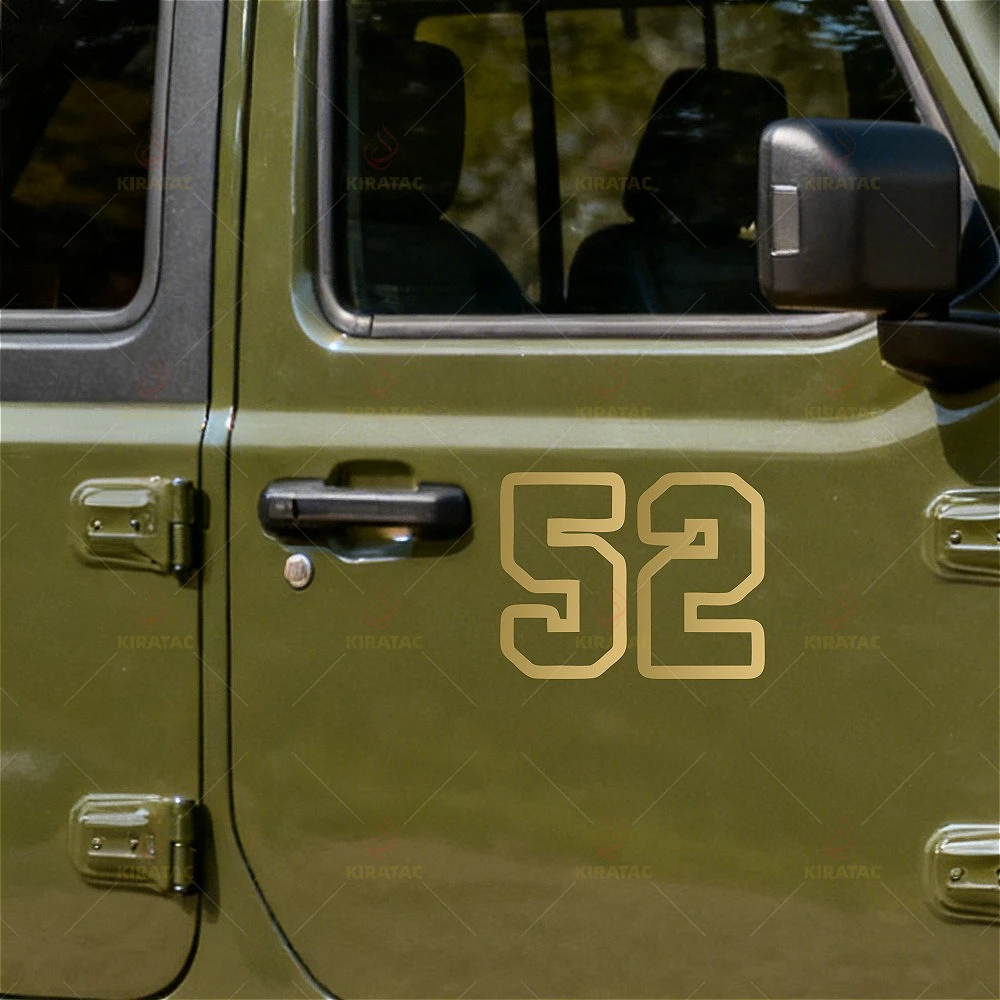 Autocollant numéro de voiture en or 0-9, 1 pièce, pour vitres avant de voiture, porte de coffre, carénage de moto, garde-boue, casque, réservoir de carburant, autocollants en vinyle de vélo