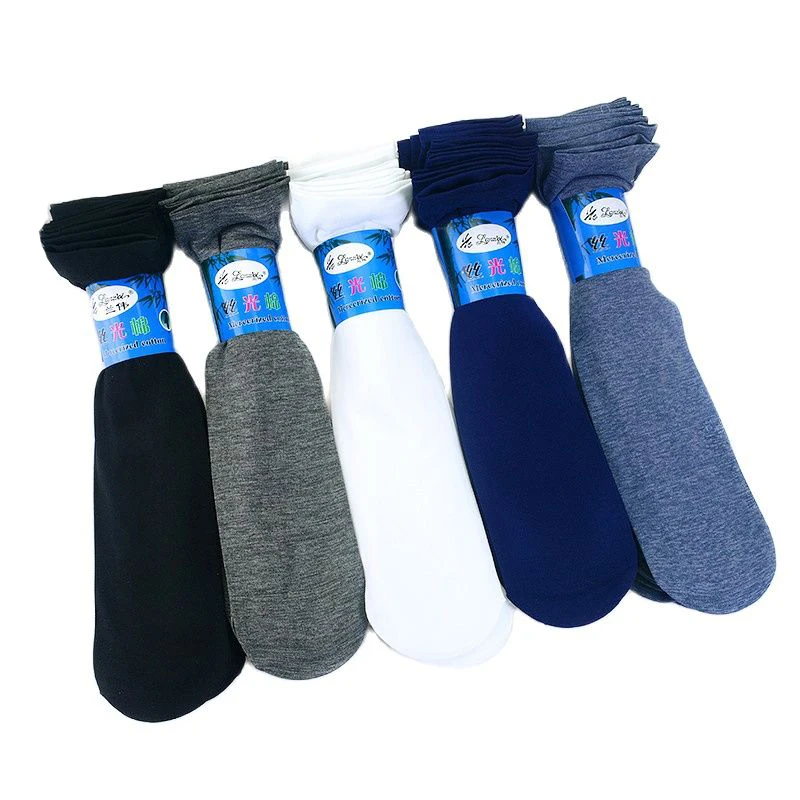 

10 Pairs New Fashion Summer Autumn Silk Sock Casual Quality Meias Breathable Cool Soft Thin Style Solid Color Men Socks