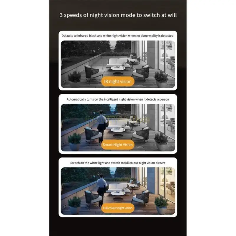 F62C 1080p كاميرات WiFi الأمنية للأمن المنزلي ، في الهواء الطلق اللاسلكي مع اكتشاف الحركة ، الأضواء/إنذار صفارات الإنذار ، حديث