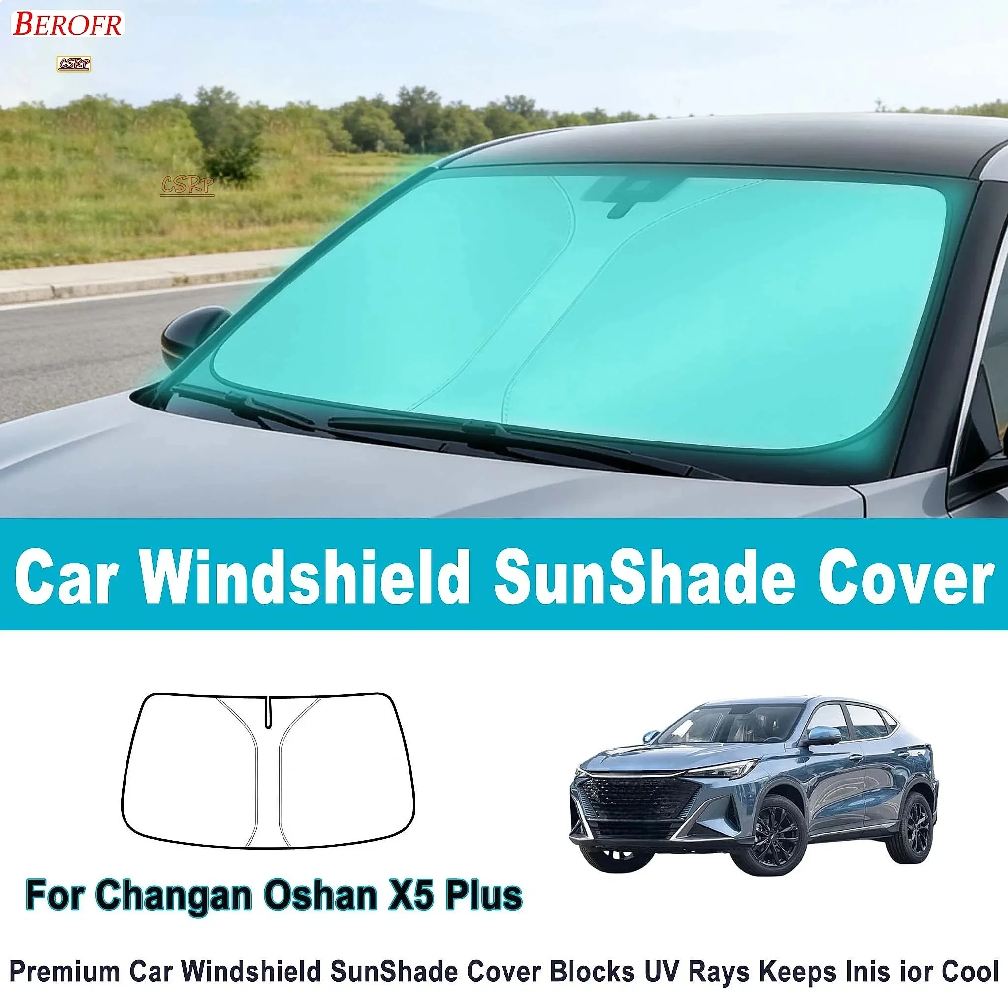 For Changan Oshan X5 Plus 2022-2025 Car Windshield Sunshade Cover Front Window Sun Shade Heat Insulation Summer Auto Accessories