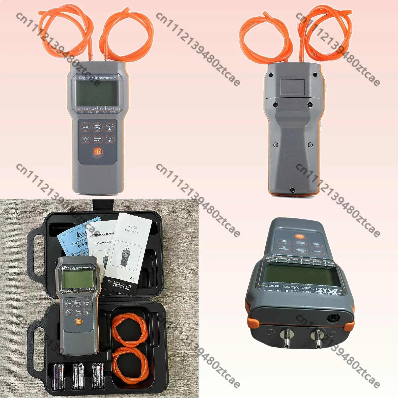 AZ82062 6 PSI Economical High-Precision Digital Differential Pressure Gauge Electronic Manometer