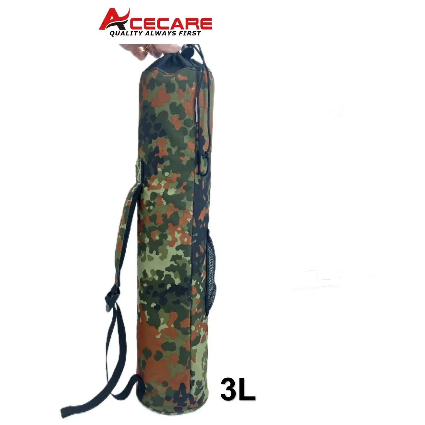 ACECARE 3L Carbon Fiber Cylinder Backpack Bag Protective Case for HPA Tank Scuba Diving