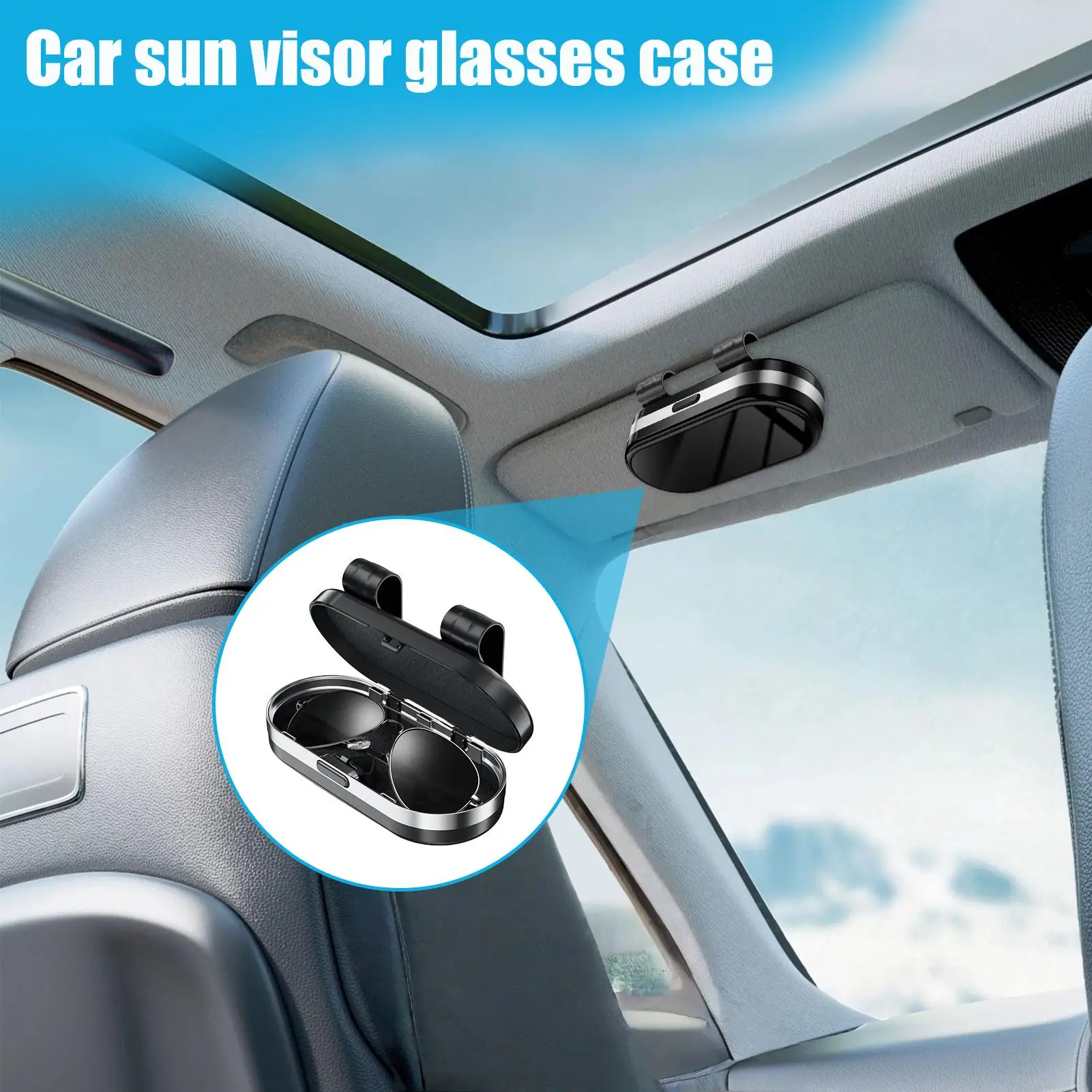 Visor Glasses Holder For Car Auto Sun Visor Sunglasses Storage Eyeglasses Organizer Case For Optical Glasses Polarized Lenses