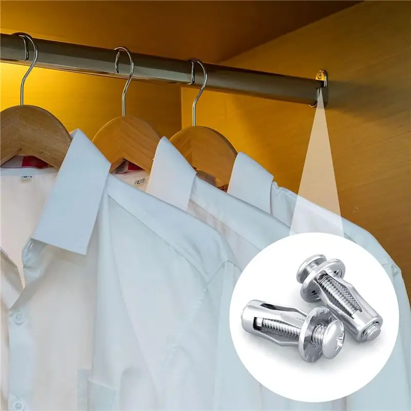 A98E-200Pcs M 4 M5 M6 M8 Petal Nuts,Expansion Screw Jack Nut,For Hollow Wall Iron Plastic Polywoodpressboard Hardboard Silver
