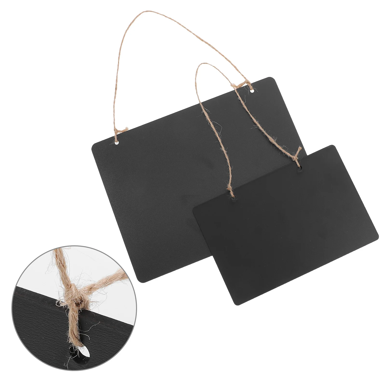 

4Pcs Hanging Chalkboard Signs Double Sided Wooden Erasable Message Boards Vintage Design Wedding Home Kitchen Party Office Decor