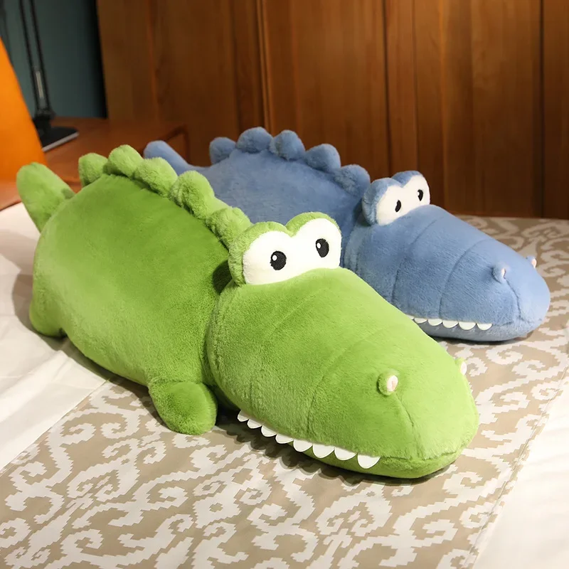 Gigante animal de pelúcia vida real jacaré brinquedo de pelúcia simulação crocodilo bonecas kawaii ceative nap travesseiro para crianças presentes de natal